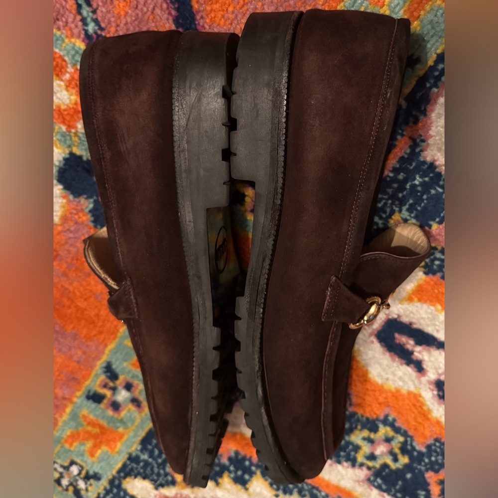 Gucci Vintage Woman’s Brown Suede Loafers - Picture 5 of 8